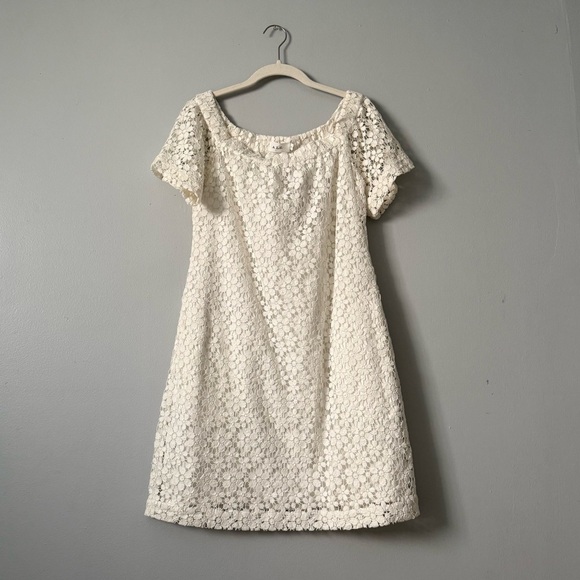 A.L.C. Dresses & Skirts - A.L.C. Bolen Crochet Lace Off Shoulder White Mini Dress